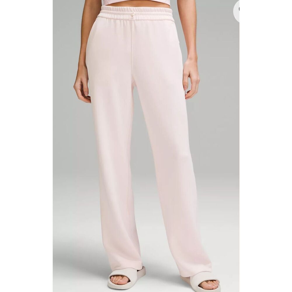 Lululemon athletica 14 softstream high rise pink pants yoga workout travel